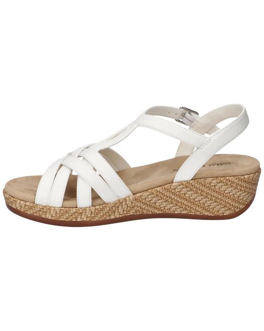 Easy Street White Lua Wedge Heel Sandals