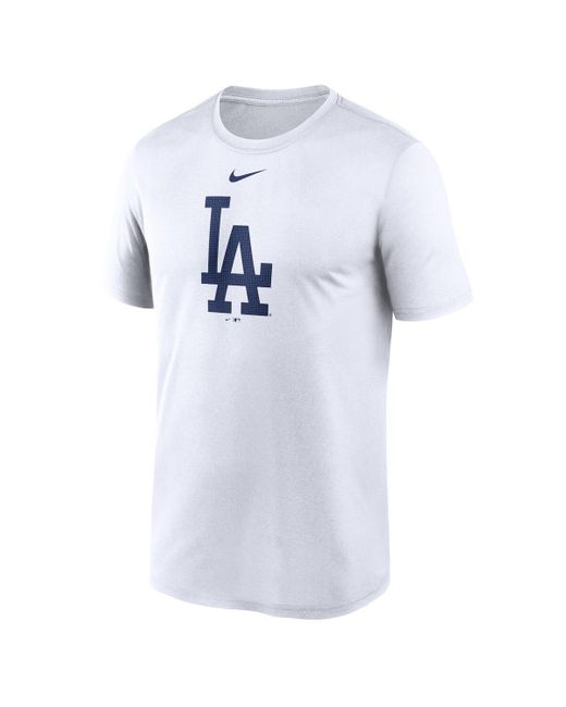 Nike White Los Angeles Dodgers Legend Fuse Large Logo Performance T-shirt for men