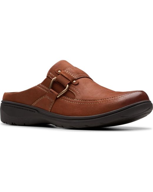 Clarks Brown Carleigh Viola Round Toe Mules