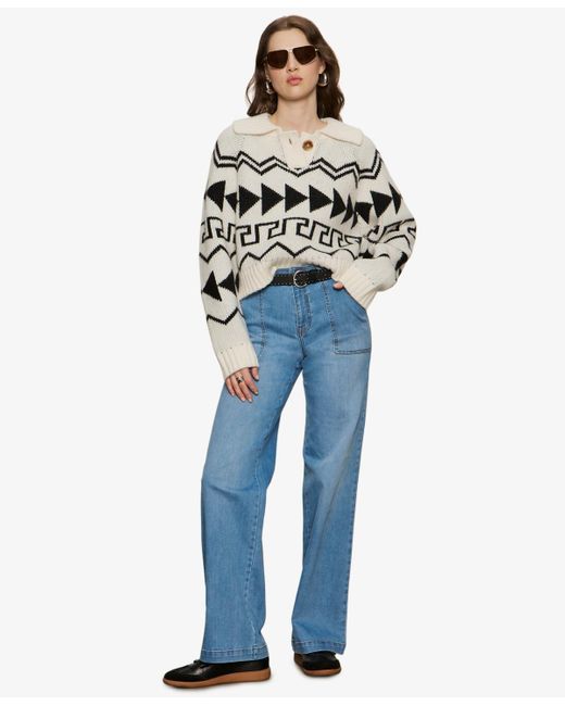 Sanctuary Multicolor Below Zero Fair Isle Popover Sweater