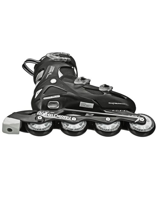 Roller Derby Black V-tech 500 Inline Skates Large (6-9)