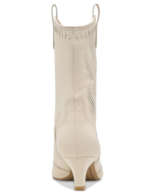Dolce Vita Natural Tavla Stitched Pointed-toe Western Boots