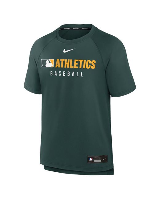 Nike Green Athletics Authentic Collection Pregame Raglan Performance T-shirt for men
