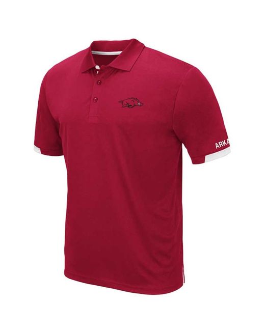 Colosseum Athletics Red Arkansas Razorbacks Big And Tall Santry Polo Shirt for men