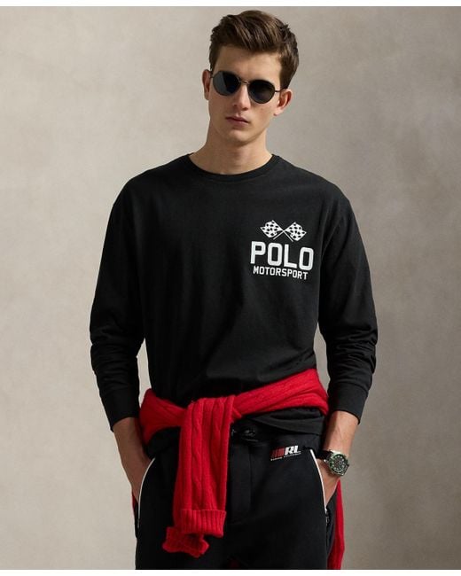 Polo Ralph Lauren Red Classic-fit Slub Jersey Graphic T-shirt for men