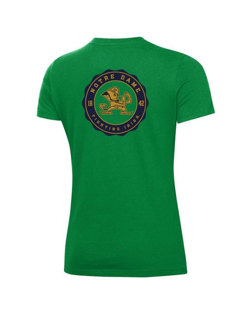 Under Armour Green Notre Dame Fighting Irish Essentials 2-hit Performance T-shirt