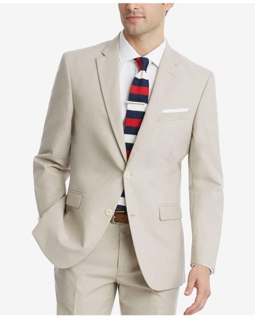 Tommy Hilfiger Modern-fit Flex Stretch Chambray Suit Jackets for Men