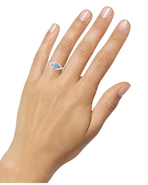 Macy's Metallic Lab Grown Multi Gemstone Ring