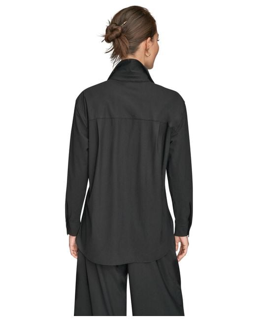 Donna Karan Weekend Black Button-down Shirt