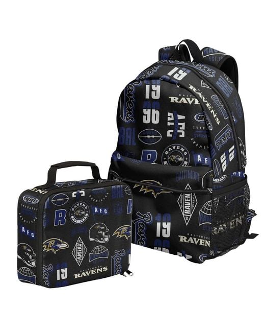 Outerstuff Black Baltimore Ravens Backpack And Lunchbox Set