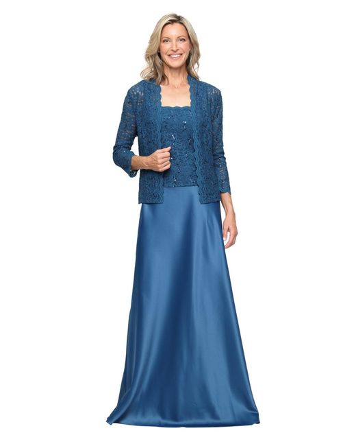 sachin and babi light blue dress Alex Evenings: Dresses, Gowns and Separates for Special Occasions main image 1