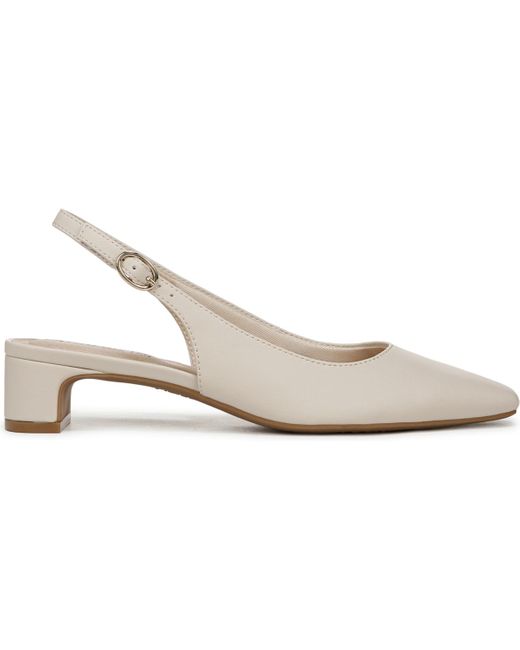 LifeStride White Lorena Pointed Toe Slingback Pumps