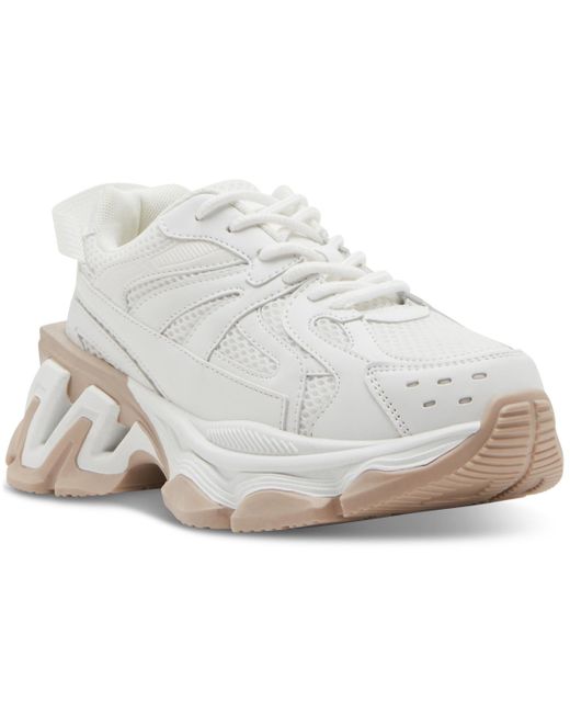 Madden Girl White Speedy Lace-up Chunky Sneakers