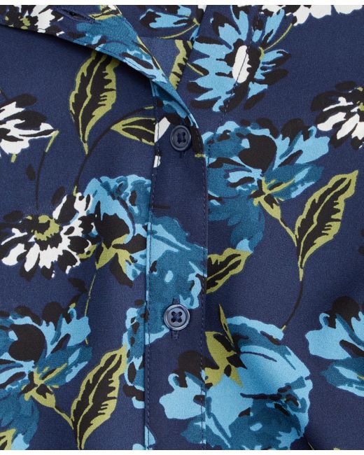 On 34th Blue English Setter Print Long-sleeve Top