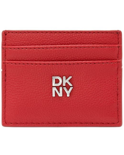 DKNY Red Margot 4-card Slots Slim Cardcase