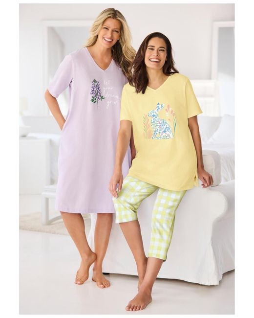 Only Neccessities Blue Only Necessities Capri Pajamas