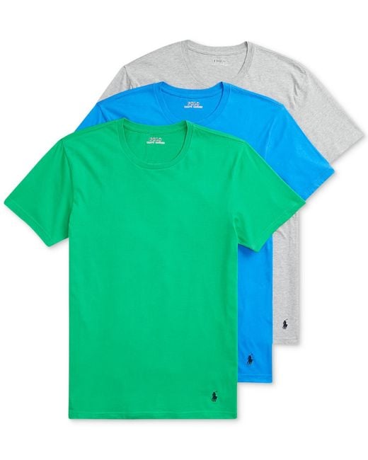 Polo Ralph Lauren Blue 3-pk. Classic-fit Crewneck T-shirts for men