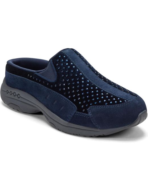 Easy Spirit Blue Traveltime Slip-on Mule Walking Sneakers