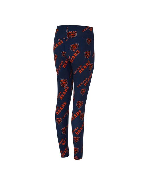 Concepts Sport Blue Chicago Bears Mosaic Allover Print leggings