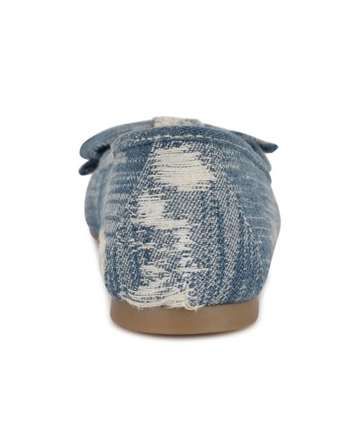 Nine West Blue Veronika Slip-on Casual Ballet Flats