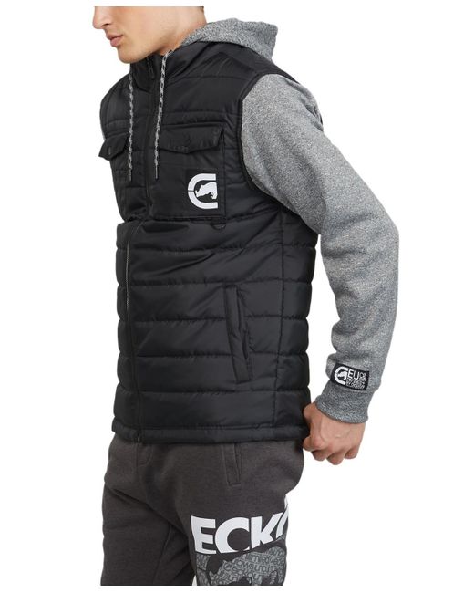 Ecko' Unltd Gray Ecko Iron Worker Hybrid Jacket for men