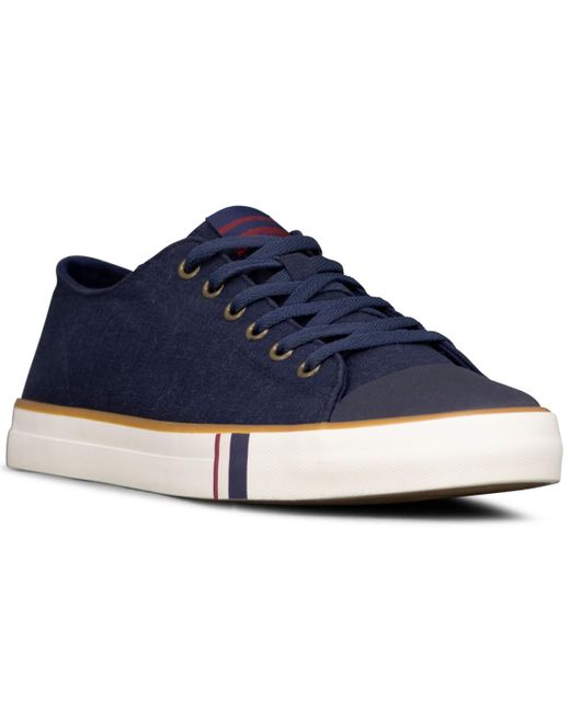 Ben Sherman Blue Hadley Low Canvas Casual Sneakers From Finish Line for men