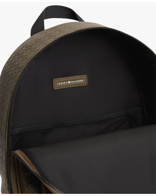 Tommy Hilfiger Green Embossed Flag Backpack for men