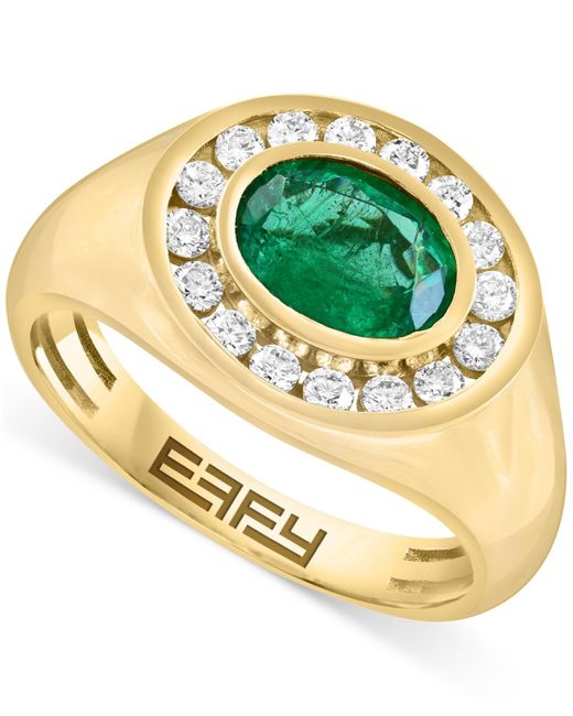 Effy Metallic Effy Emerald (1-1/2 Ct. T.w. for men