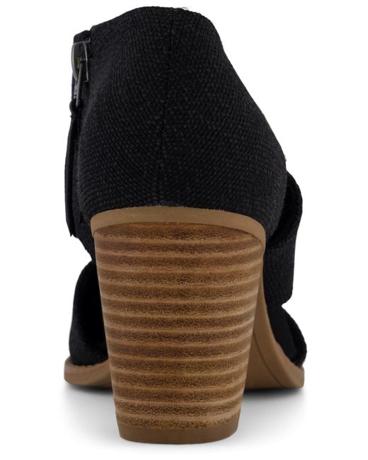 TOMS Black Milan Closed Toe Heel Sandals