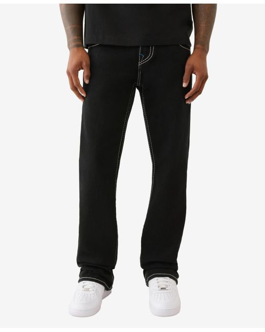 True Religion Black Billy Big T Bootcut Flap Jeans for men