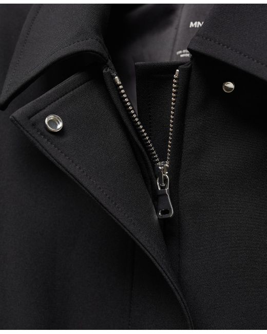 Mango Black Shoulder Pads Detail Cropped Jacket