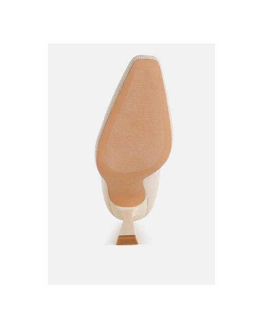 LONDON RAG White Kintley Knitted Sock Boots