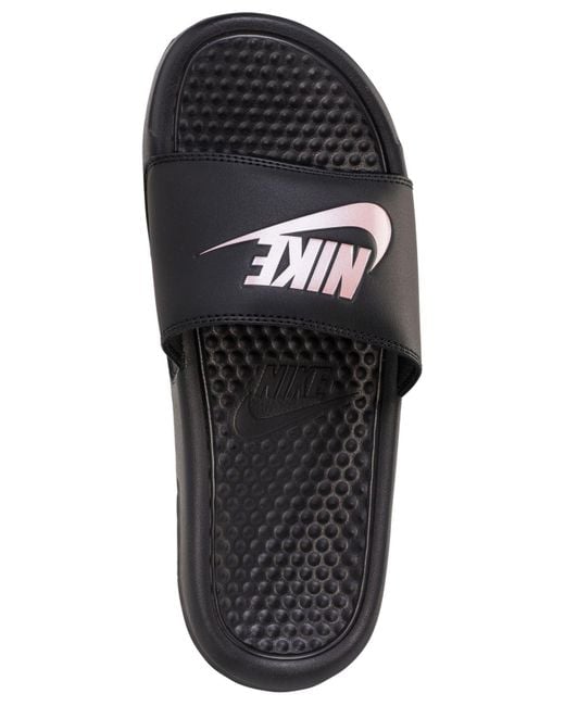 nike gold swoosh slides