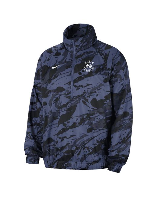 Nike Blue North Carolina Tar Heels Anorak Half-zip Jacket for men