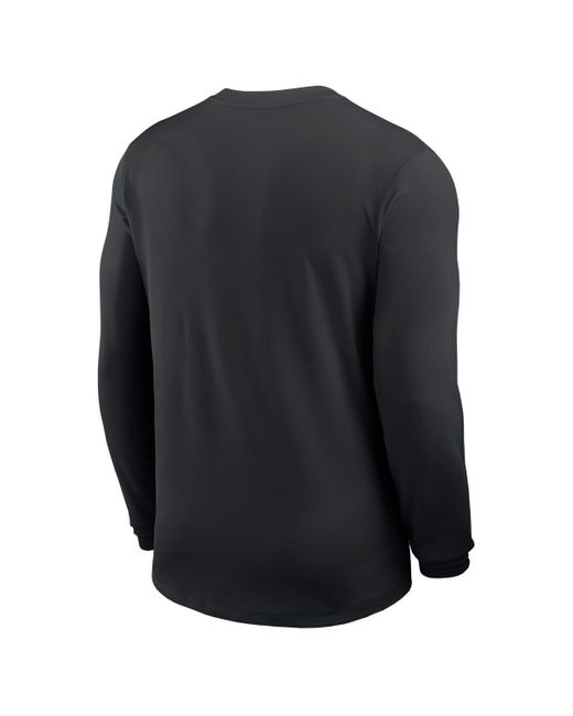 Nike Blue Iowa Hawkeyes 2025 Sideline Coach Uv Performance Long Sleeve T-shirt for men