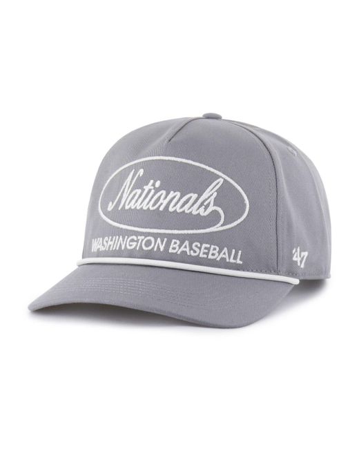 '47 Gray Washington Nationals Foundational Hitch Adjustable Hat