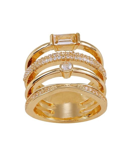 Vince Camuto Metallic Tone Four Row Statement Ring