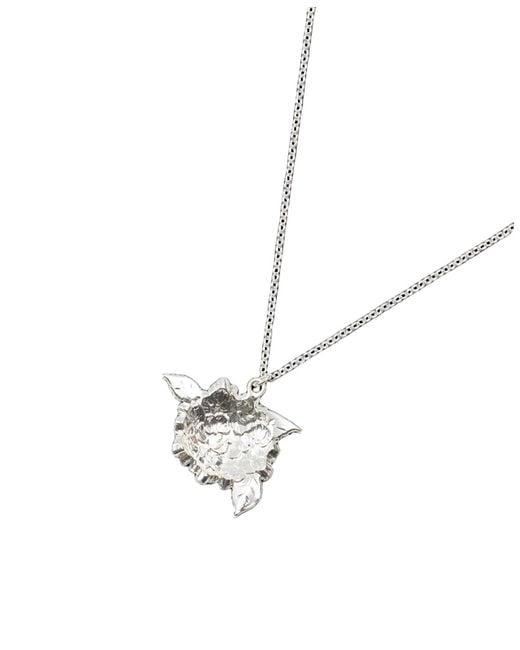 Fable England Blue Hydrangea Necklace Silver