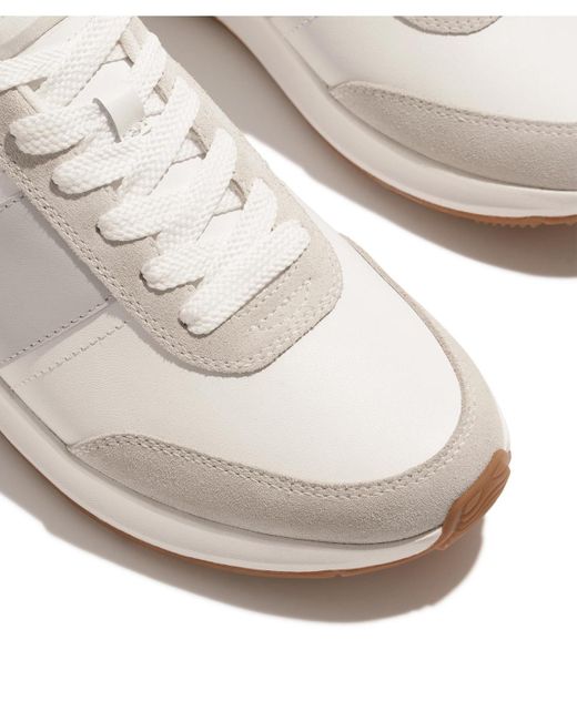 Fitflop White F-mode Flow Lace Up Sneakers for men