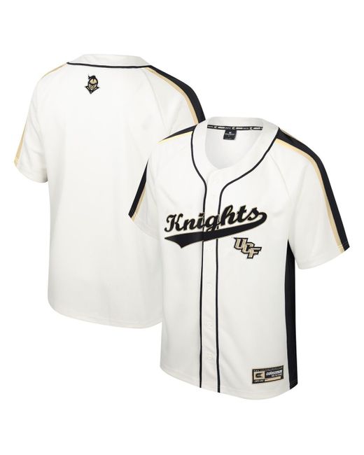 Colosseum Athletics White Ucf Knights Ruth Button-up Baseball Jersey for men