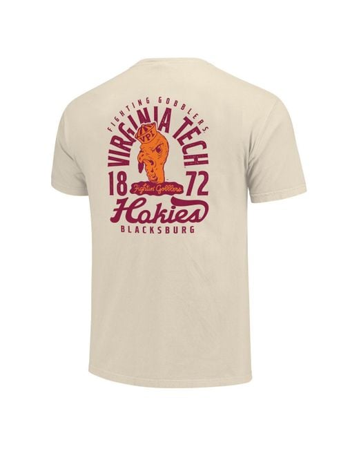Image One Natural Virginia Tech Hokies Comfort Colors Mascot Overlay T-shirt for men