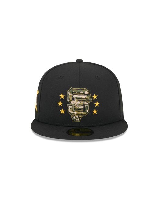KTZ Black San Francisco Giants 2024 Armed Forces Day On-field 59fifty Fitted Hat for men