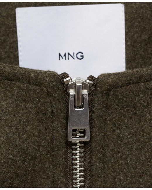 Mango Gray Gathered Bomber Jacket