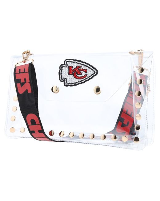 Cuce Kansas City Chiefs Crystal Clear Envelope Crossbody Bag in White