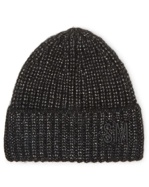Steve Madden Black Marled Knit Beanie
