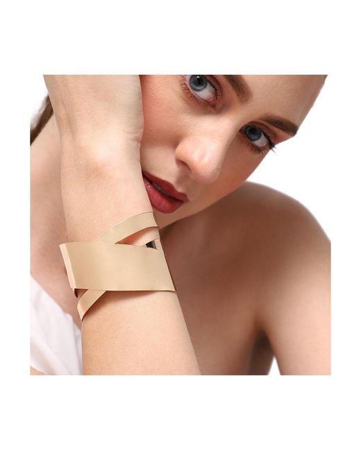 SOH Metallic Plated Handcuff Bracelet