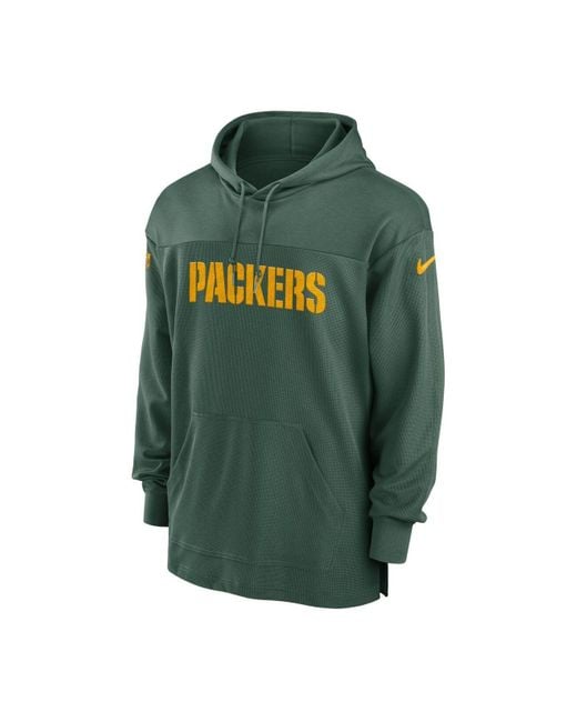 Men's Nike Heather Green Bay Packers Sleeveless Pullover Hoodie