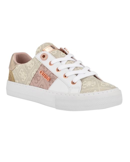 Guess White Loven Casual Lace-up Sneakers