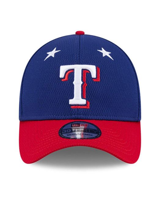 KTZ Blue Royal/red Texas Rangers 2025 Mlb All-star Game 39thirty Flex Hat for men