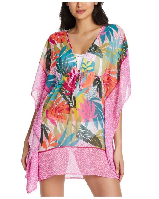 Bleu Rod Beattie Synthetic Wild At Heart Caftan Cover Up Lyst